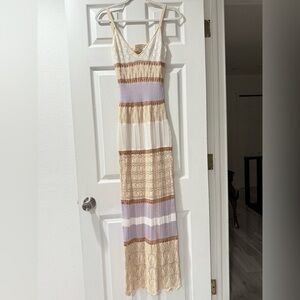 Torn by Ronny Kobo Striped Knit Maxi Dress